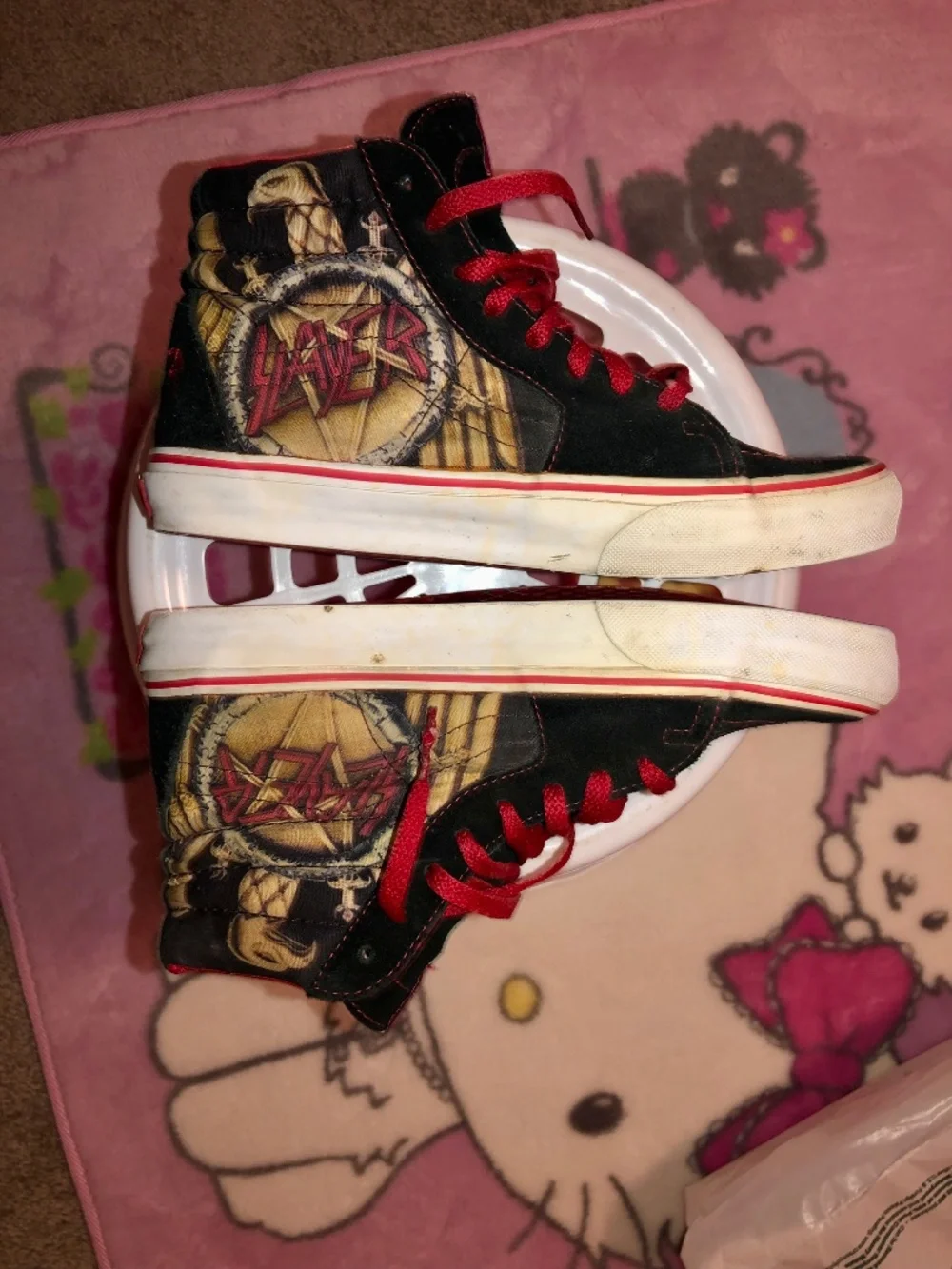 sLaYeR vans hi-tops METAL mens7 womens5.5 skate - Picture 4 of 16